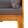 vidaXL Salon de jardin avec coussins 2 pcs bois massif acacia