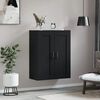 vidaXL Armoire murale noir 69,5x34x90 cm bois d'ing&eacute;nierie