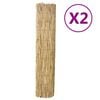 vidaXL Cl&ocirc;tures en roseau 2 pcs 150x500 cm