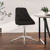 vidaXL Chaise pivotante de salle &agrave; manger Noir Tissu