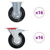 vidaXL 32 pcs Roulettes 125 mm