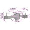 vidaXL Ensemble de salle à manger pour jardin 7 pcs Beige et gris
