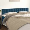 vidaXL T&ecirc;tes de lit 2 pcs Bleu fonc&eacute; 80x5x78/88 cm Velours