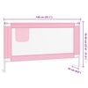 vidaXL Barri&egrave;re de s&eacute;curit&eacute; de lit d'enfant Rose 140x25 cm Tissu