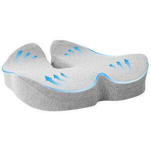 vidaXL Oreiller avec oreiller Gris clair 50 x 43 x 10 cm Coton