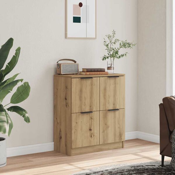 vidaXL Buffet chêne artisanal 60x30x70 cm bois d'ingénierie