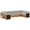 vidaXL Ensemble de canap&eacute;s d'ext&eacute;rieur 7 pc Naturel et gris clair