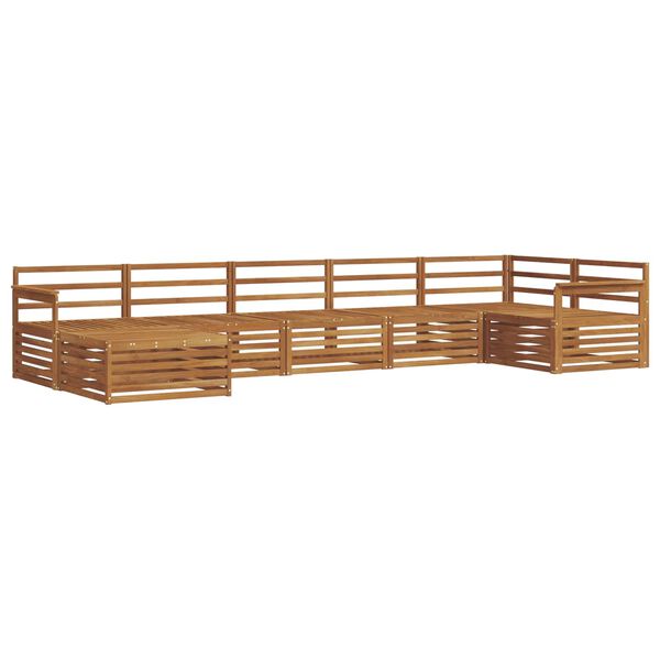 vidaXL Ensembles de canap&eacute;s 7 pcs Naturel Bois d'Acacia Massif