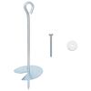 vidaXL Ancre de terre 10 pcs Argent&eacute; &Oslash;10 x 30 cm M&eacute;tal galvanis&eacute;