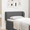 vidaXL Oreille de t&ecirc;te de lit Gris Fonc&eacute; 40 x 23 x 6 cm tissu