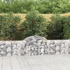 vidaXL Paniers à gabions arqués 40 pcs 200x30x60/80 cm Fer galvanisé