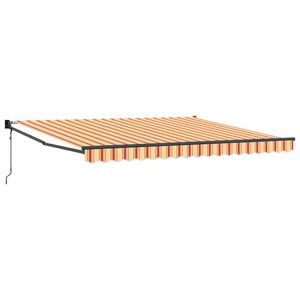 vidaXL Auvent R&eacute;tractable Jaune et Orange 400 &times; 300 cm