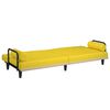vidaXL Canap&eacute;-lit avec accoudoirs jaune clair tissu