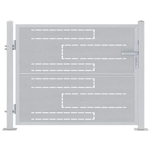 vidaXL Porte de Jardin 85 x 70 cm Acier inoxydable Verrouillable