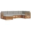 vidaXL Ensemble de canap&eacute;s d'ext&eacute;rieur 6 pcs Gris Naturel et Clair