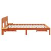 vidaXL Cadre de lit avec t&ecirc;te de lit Brun cire 160 x 200 cm Pin massif