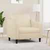 vidaXL Fauteuil Crème 60 cm Tissu