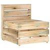 vidaXL Canap&eacute; palette de milieu de jardin bois de pin impr&eacute;gn&eacute;
