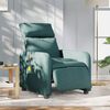 vidaXL Fauteuil de massage inclinable &eacute;lectrique Vert fonc&eacute; Tissu