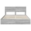 vidaXL Lit de Rangement Gris Sonoma 160 x 200 cm Bois d'ing&eacute;nierie