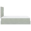 vidaXL Cadre de lit ottoman et matelas gris clair 120x200 cm velours
