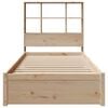 vidaXL Lit biblioth&egrave;que sans matelas 90x190 cm bois de pin massif