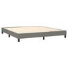 vidaXL Sommier &agrave; lattes de lit avec matelas Gris fonc&eacute; 180x200cm Tissu