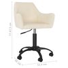 vidaXL Chaise pivotante de salle &agrave; manger Cr&egrave;me Velours