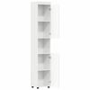 vidaXL Ensemble d'armoire de salle de bain TULUM Blanc brillant