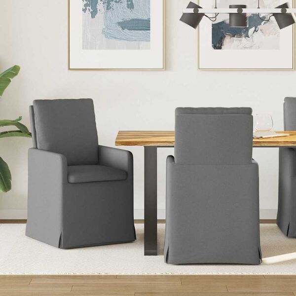 vidaXL Chaises de salle à manger 2 pcs Gris foncé 57 x 67 x 98 cm