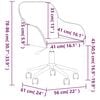 vidaXL Chaise pivotante de bureau Crème Velours
