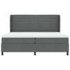 vidaXL Lit &agrave; ressorts avec matelas Gris fonc&eacute; 200 x 200 cm tissu