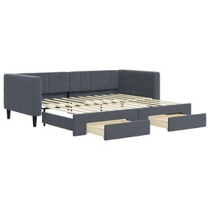 vidaXL Lit de jour avec gigogne et tiroirs sans matelas 90x200 cm