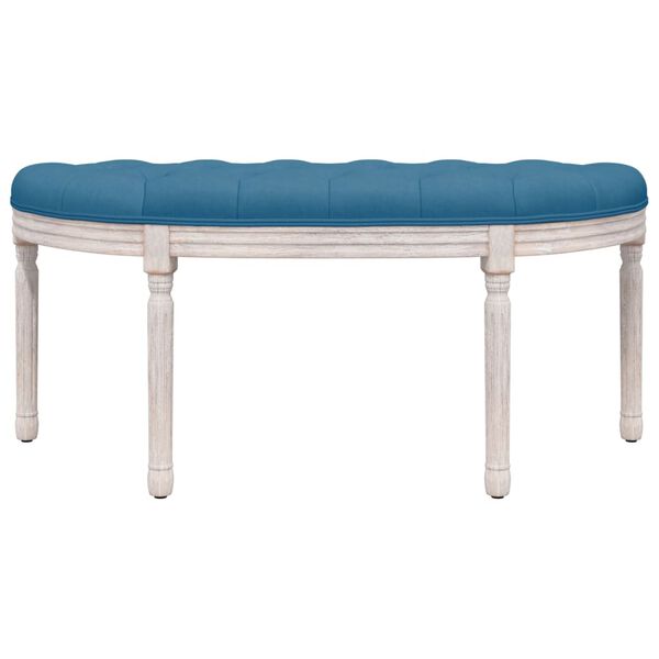 vidaXL Banc Bleu 110,5x45x49 cm Velours