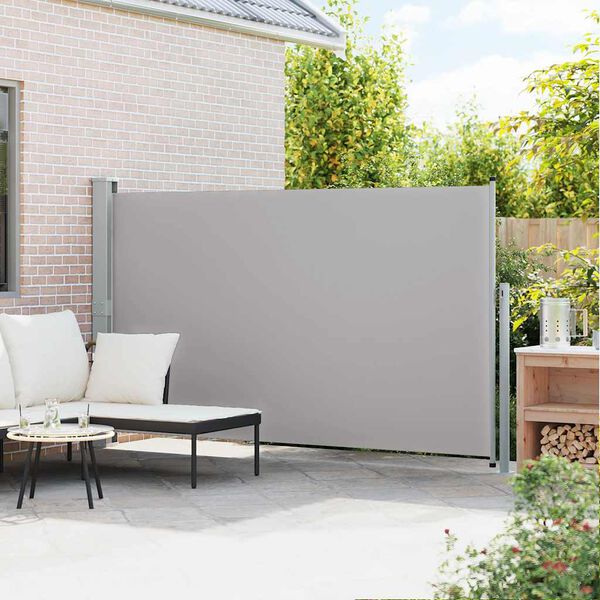 vidaXL Auvent lat&eacute;ral r&eacute;tractable de patio 170x300 cm Gris