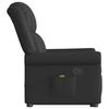 vidaXL Fauteuil de massage inclinable noir brillant similicuir