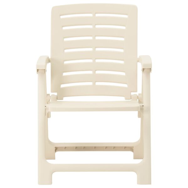 vidaXL Chaises de jardin lot de 2 Plastique Blanc