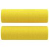 vidaXL Ensemble de canap&eacute;s 2 pcs avec coussins jaune clair tissu