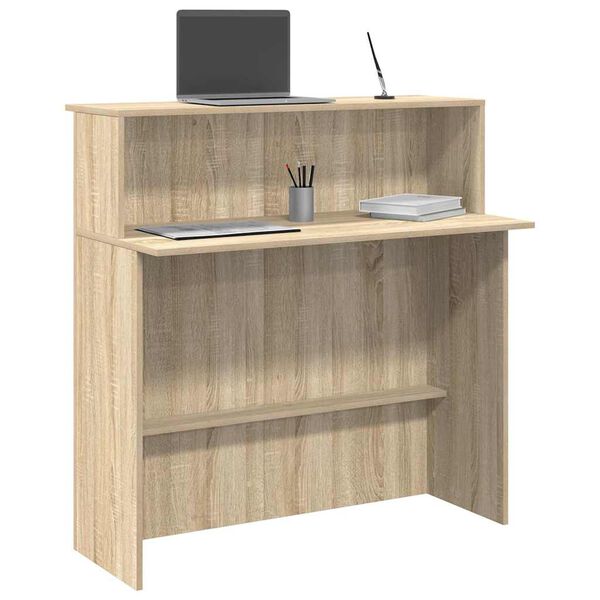 vidaXL Bureau de réception Chêne Sonoma 100x50x103,5 cm Bois d'ingénierie