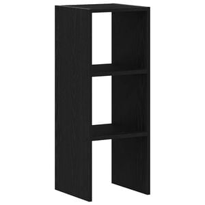 vidaXL Biblioth&egrave;que empilable ch&ecirc;ne noir 30x30x80 cm bois d'ing&eacute;nierie