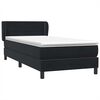 vidaXL Sommier &agrave; lattes de lit avec matelas noir 80x210 cm velours