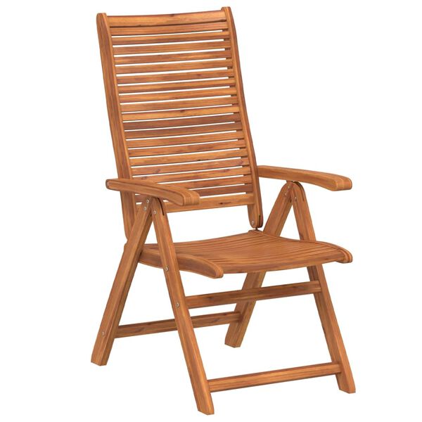 vidaXL Chaises inclinables de jardin lot de 4 bois massif acacia