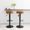 vidaXL Tabourets de bar lot de 2 marron velours