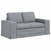vidaXL Ensemble de Canap&eacute;s 2 pcs Gris clair 182 x 80 x 82 cm tissu