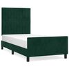 vidaXL Cadre de lit sans matelas vert fonc&eacute; 90x190 cm velours