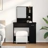 vidaXL Table de Toilette avec tiroir Ch&ecirc;ne noir 86,5 x 35 x 136 cm