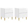 vidaXL Table de chevet 2 pcs Blanc brillant 43 x 34,5 x 48 cm