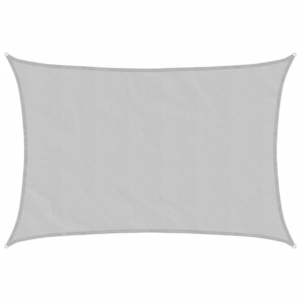vidaXL Voile d'ombrage gris clair 5x3,5 m 100% polyester oxford