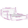 vidaXL Cadre de lit Viana avec LED sans matelas cappuccino 140x200 cm
