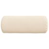 vidaXL Coussins d'accent 2 pcs Beige &Oslash; 15 x 40 cm Tissu en microfibre